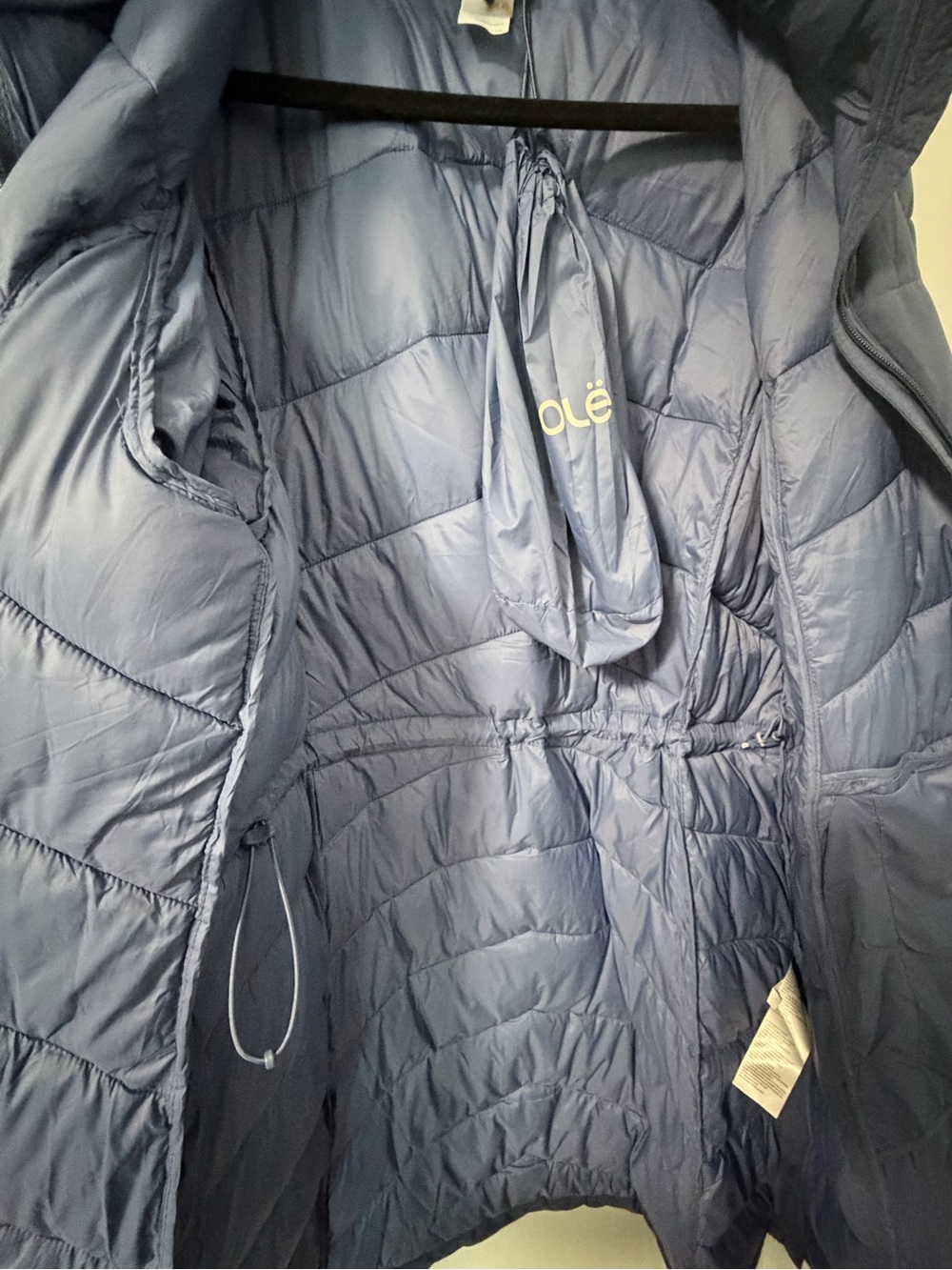 Lole Women’s Hooded Puffer Coat in Dusty Blue - Picture 7 of 12